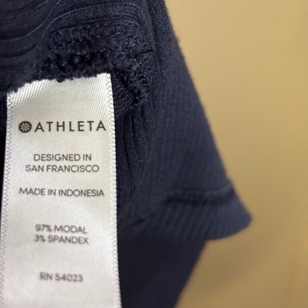 Athleta navy hoody cardigan small - Picture 3 of 4